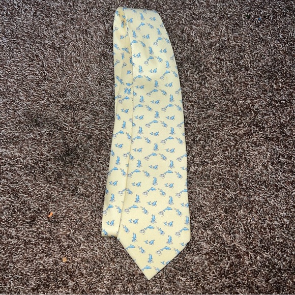 Vintage Hermes Dolphins Tie - Picture 1 of 6